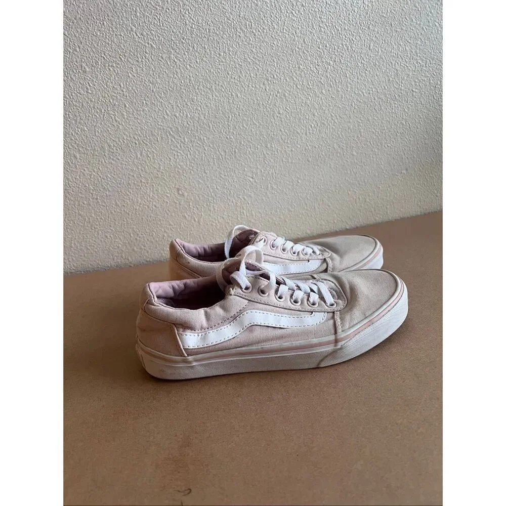 Vans Shoes Womens 6.5 Old Skool Skateboard Sneakers Pink Canvas Lace Up